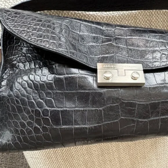 Black Leather Designer Purse - Picture 5 of 6